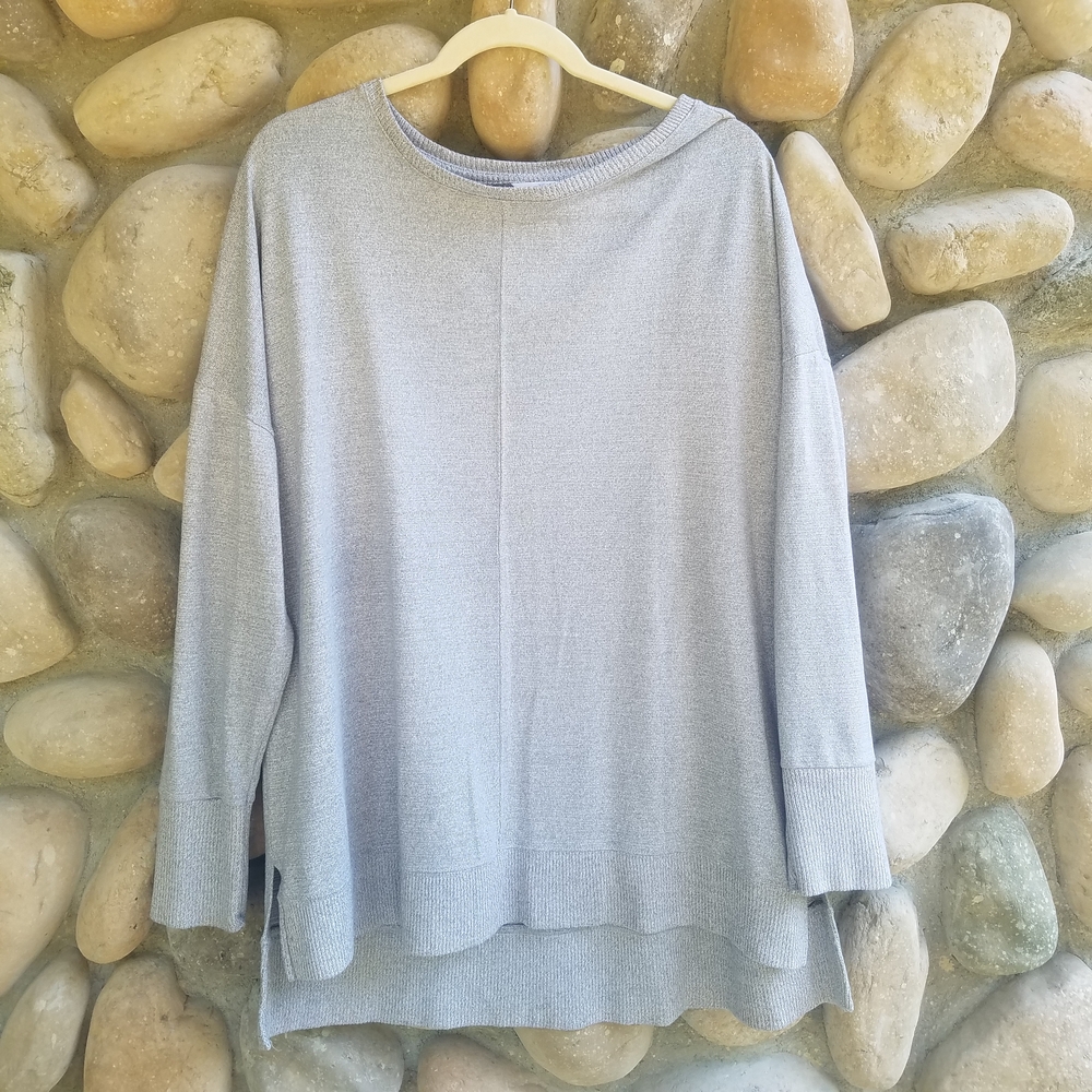 Time and Tru Long Heather Gray Sweater - Cozy Sweater For Fall And Winter